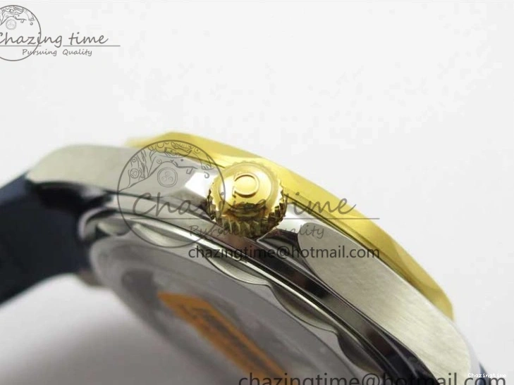 0321 Refined 2018 Seamaster Diver 300M SS YG VSF 1:1 Best Edition YG Bezel Blue Dial on Blue Rubber Strap A 7898